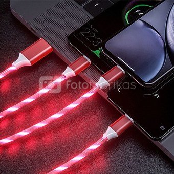 Platinet cable USB-A - Lightning LED 1m (45738)