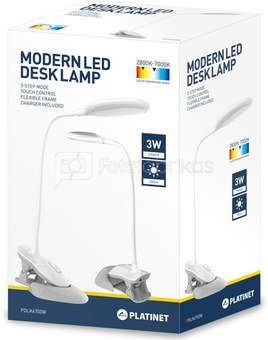 Platinet desk lamp PDLK6703W 3W Clip (44396)
