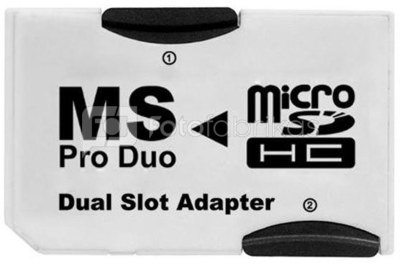 Platinet memory card adapter MS Pro Duo / 2x microSDHC (40801)