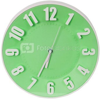 Platinet wall clock, green (42991)
