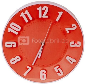 Platinet wall clock, red (42989)