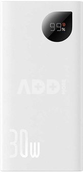 Powerbank Baseus Adaman2 10000mAh, 2xUSB, USB-C, 30W (white)