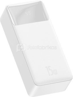 Powerbank Baseus Bipow 30000mAh, 2xUSB, USB-C, 15W (white)