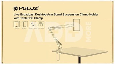 Puluz desk stand with phone/tablet holder (black)