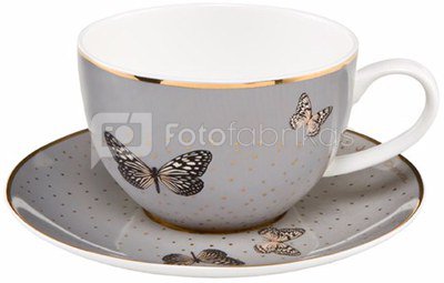 Puodelis arbatai pilkas su drugeliu H 6 cm, D10 cm 26-150-20-1 Goebel