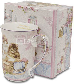 Puodelis arbatai su katino piešiniu 12,5x13x9 cm 108770 ddm
