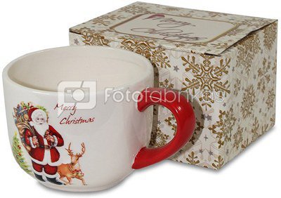 Puodelis arbatai/sultiniui su Kalėdų senelio piešiniu 8,5x15x11 cm 106872 kld