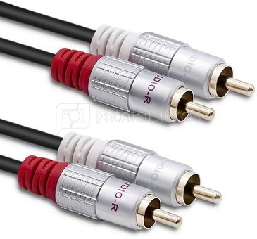 Qoltec Cable 2xRCA male 2xRCA male
