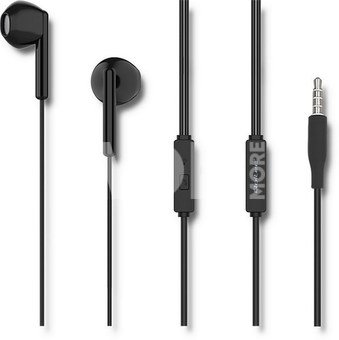 Qoltec In-ear headphones + microphone, black