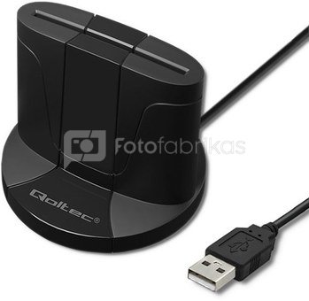Qoltec Intelligent ID chip card reader SCR 0632, USB