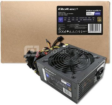 Qoltec Power Supply ATX | 1600W | 80 Plus Gold | Bitcoin Miner