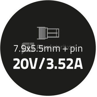 Qoltec Power supply dedicated to IBM 20V | 3.52A | 7.9 * 5.5 + pin