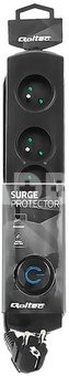 Qoltec Surge Protector 4 sockets, 2,5m