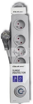 Qoltec Surge protector 5 sockets 1.8m gray