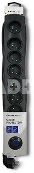 Qoltec Surge protector | 8 gniazd | 3,0m