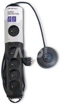 Qoltec Surge protector+Foot QS 7 sockets 1.5m black