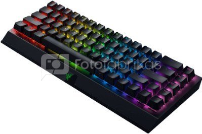 Razer BlackWidow V3 Mini HyperSpeed Mechanical Gaming Keyboard, RGB LED light, US, Wireless, Black, Green Switch