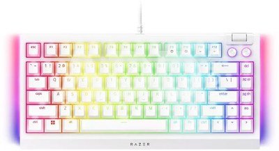 Razer BlackWidow V4 75% Mechanical Gaming Keyboard, US Layout, Wired, White