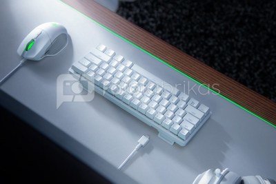 Razer Huntsman Mini, Gaming keyboard, RGB LED light, US, Mercury White, Wired