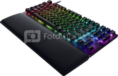 Razer Huntsman V2 Tenkeyless, Optical Gaming Keyboard, RGB LED light, US, Black, Wired, Clicky Purple Switch