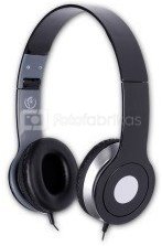 Rebeltec CITY black ster headphone with microph.