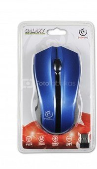 Rebeltec Wireless optical mouse, Galaxy Blue/Black