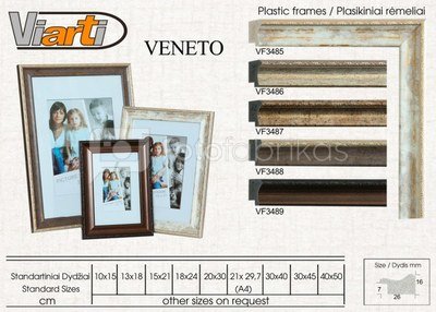 Frame 13x18 plast VENETO VF3488 grey | 26 mm