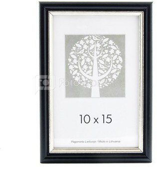 Frame 15x21 plast 1303207 ECO black with silver | 14mm