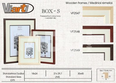 Frame 30X40 wooden VF2547 BOX-S light brown [E]