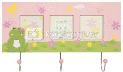 Rėmelis INNOVA PI06400 Cute frog 3x3x3 MDF dangiškas/rožinis | 3 pakabos | 34mm