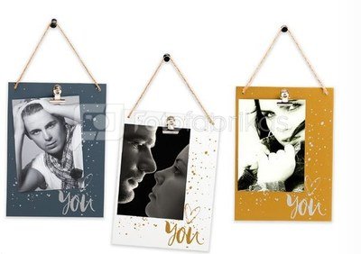 Frame KPH 23 YOU wooden 10x15 white with gold