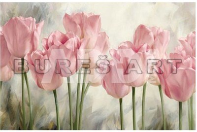 Reprodukcija ant drobės ir porėmio 1707112 Rožinės tulpės 70x100