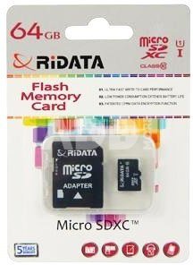 Ridata micro SDHC 64GB class10 U1