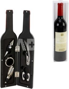 Rinkinys vynui Butelio formos dėžutėje H:32 W:7 D:7 cm HM432