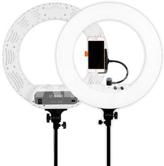 Caruba Round Vlogger 18 inch LED set PRO met tas   White