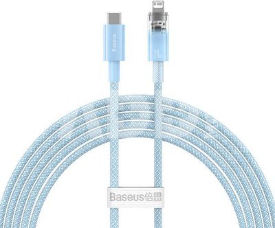 Rychlonabíjecí kabel Baseus USB-C na Lightning Explorer Series 2m, 20W (modrý)