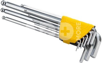 Sady šestihranných klíčů 1,5-10 mm Deli Tools EDL3080 (stříbrné)