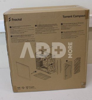 SALE OUT. Fractal Design Torrent Compact White TG Clear tint Fractal Design Torrent Compact TG Clear Tint Side window White DAMAGED PACKAGING ATX | Torrent Compact TG Clear Tint | Side window | White | DAMAGED PACKAGING | ATX