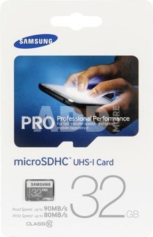 Samsung microSDHC Class 10 32GB PRO be adapterio