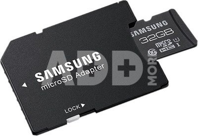 Samsung microSDHC Pro 32GB Class 10 w. Adapter MB-MGBGBA/EU