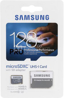 Samsung microSDXC Class 10 128GB PRO mit Adapter MB-MG128EA/EU