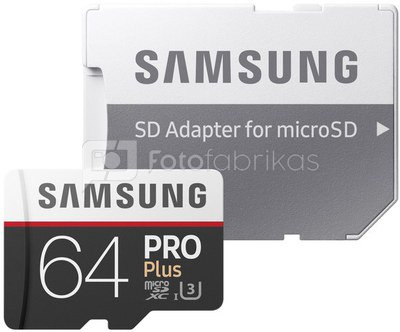Samsung microSDXC PRO+ 64GB mit Adapter MB-MD64GA/EU