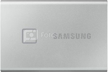 Samsung Portable SSD T7 2000 GB, USB 3.2, Silver, with fingerprint and password security