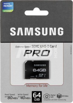 Samsung SDXC Card Pro 64GB Class 10 / MB-SGCGB/EU