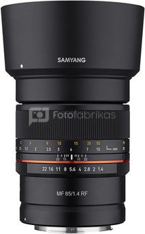 Samyang MF 85mm F1.4; Canon RF