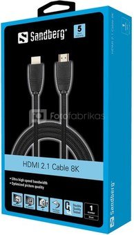 SANDBERG HDMI 2.1 Cable 8K 1m