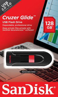 SanDisk Cruzer Glide 128GB USB raktas