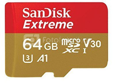 SanDisk microSDXC Action SC 64GB Extr.100MB A1 SDSQXAF-064G-GN6AA