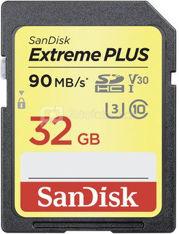 SanDisk Extreme Plus SDHC 32GB 90MB/s. V30 SDSDXWF-032G-GNCIN