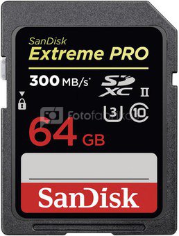 SanDisk Extreme PRO SDHC 64GB 300MB UHS-II SDSDXPK-064G-GN4IN
